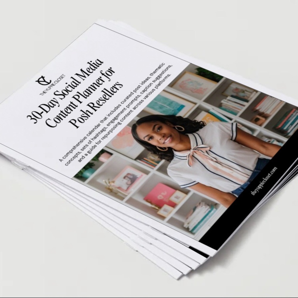 Poshmark Reseller Content Planner - Social Media Strategy Guide - Printed